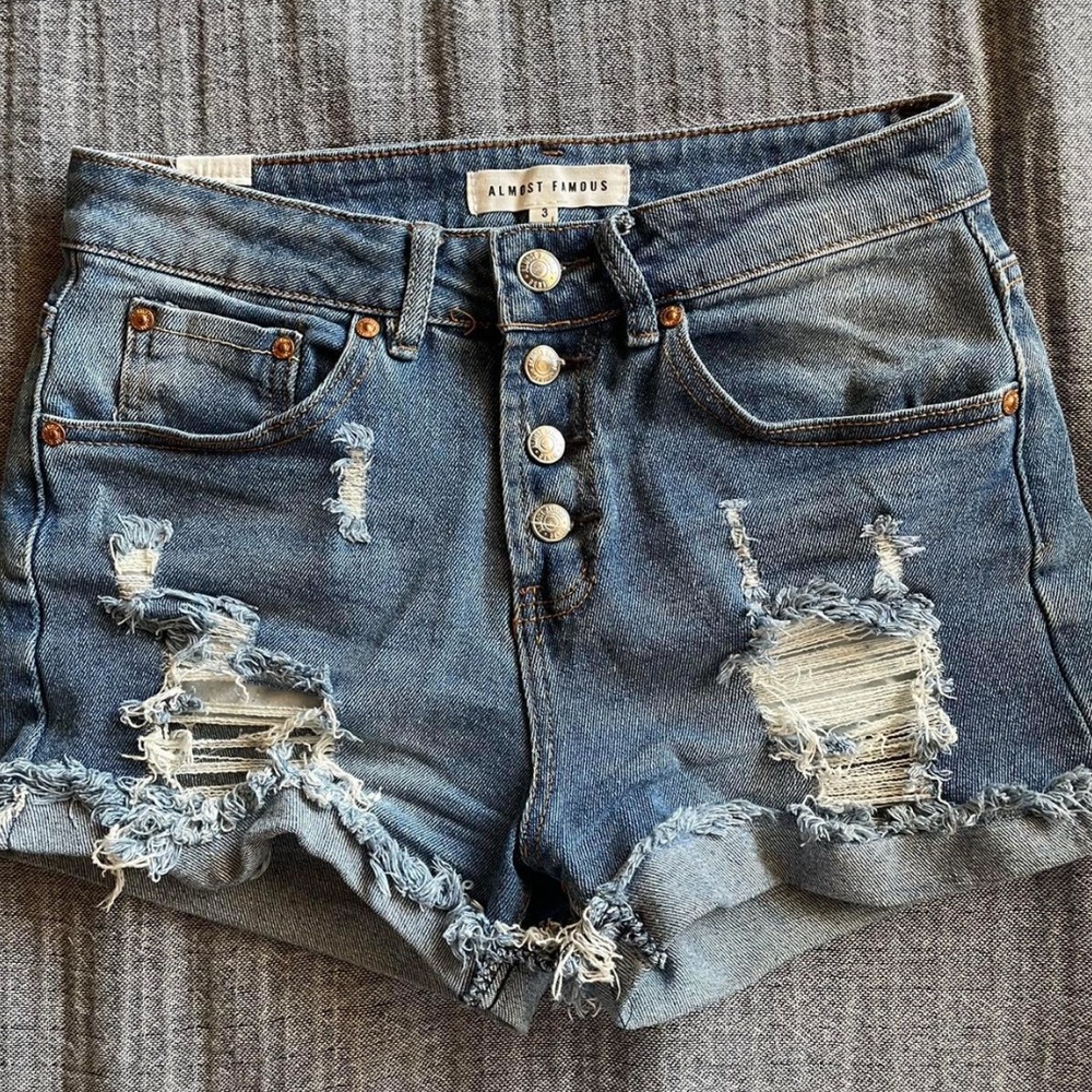 Almost Famous Women's Distressed Denim Shorts